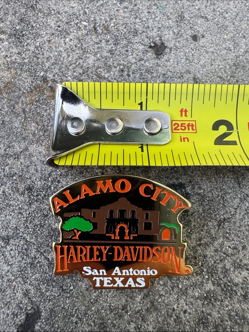 Vintage 1996 Harley-Davidson Alamo City Pin - Orange, Black, Green, White